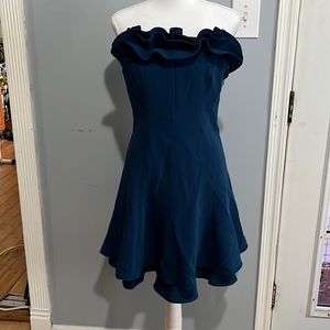 Lápiz blue strapless dress from cinq à sept